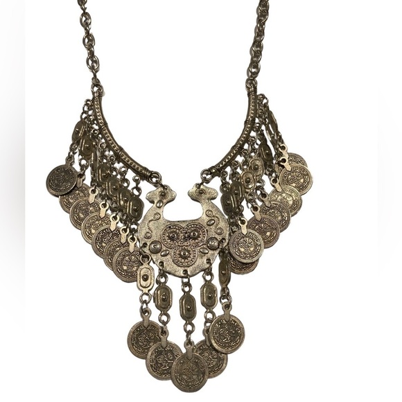 ORNATE Heavy Double Sided Medallion Necklace - Picture 1 of 6